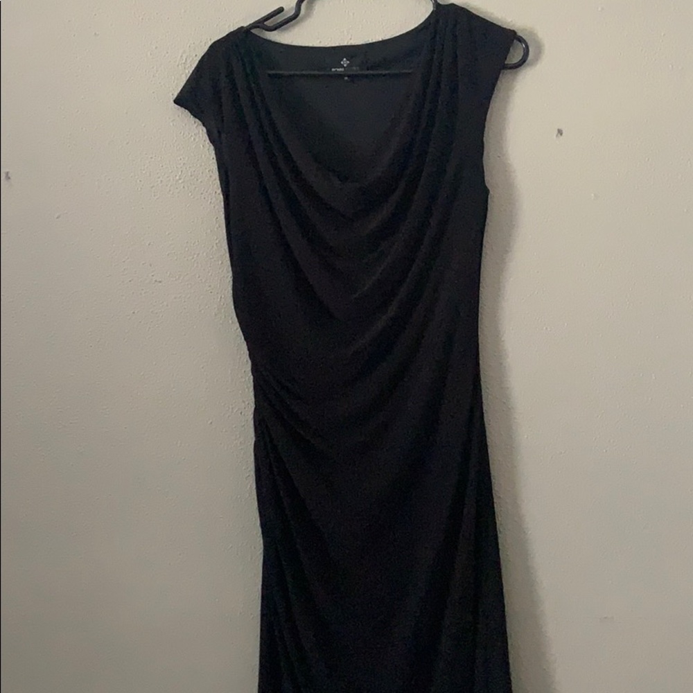 Black ruffle dress